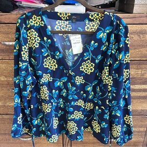 J. Crew faux wrap peplum top size XXL